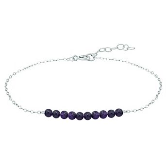 Aleure Precioso Sterling Silver Beaded Anklet
