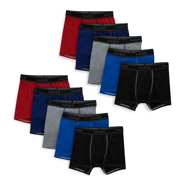 Boys 6-20 Hanes Ultimate® 10-Pack Lightweight Boxer Briefs with Cool Comfort ®