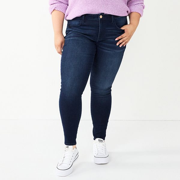 Juniors' Plus Size SO® Mid-Rise Skinny Jeggings