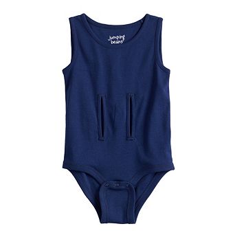 Baby Girl Jumping Beans® Adaptive Abdominal Access Sleeveless Romper
