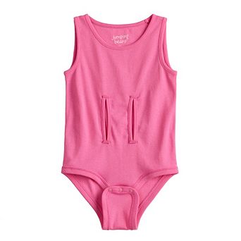 Baby Girl Jumping Beans® Adaptive Abdominal Access Sleeveless Romper