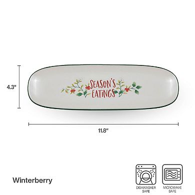 Pfaltzgraff Winterberry Tray with Dip Bowl