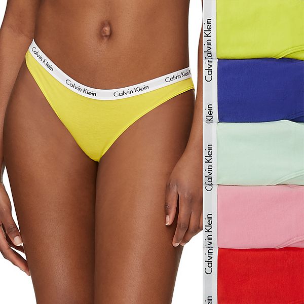 Interessant Korting Bevriezen Women's Calvin Klein Carousel 5-Pack Bikini Panty Set QD3586