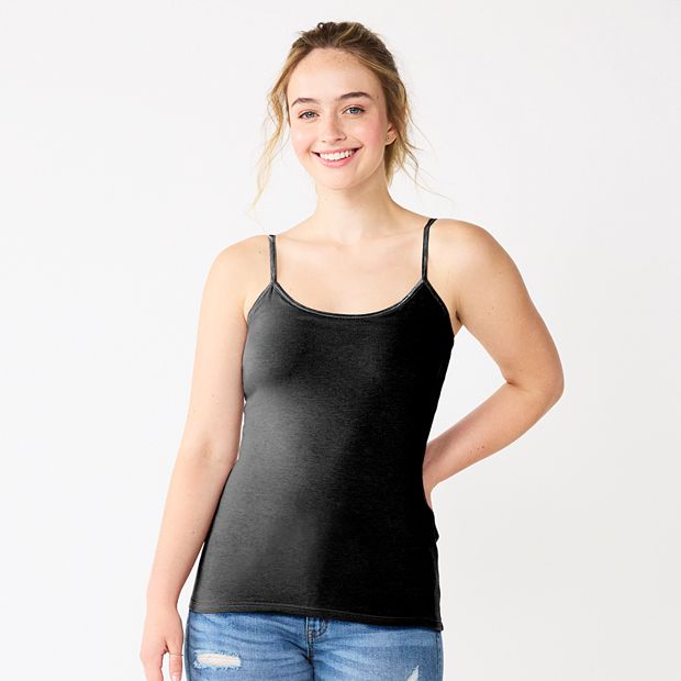 Buy online Black Polyester Camisole from lingerie for Women by