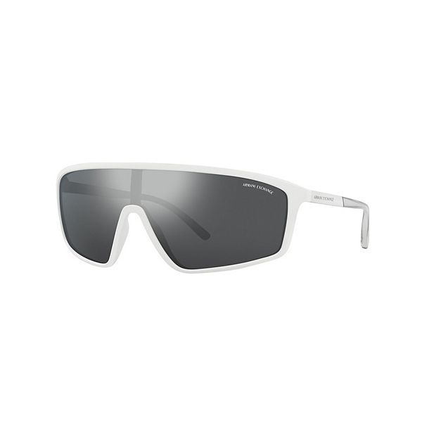 Men's Armani Exchange AX4119S 54mm Mirrored Wraparound Sunglasses
