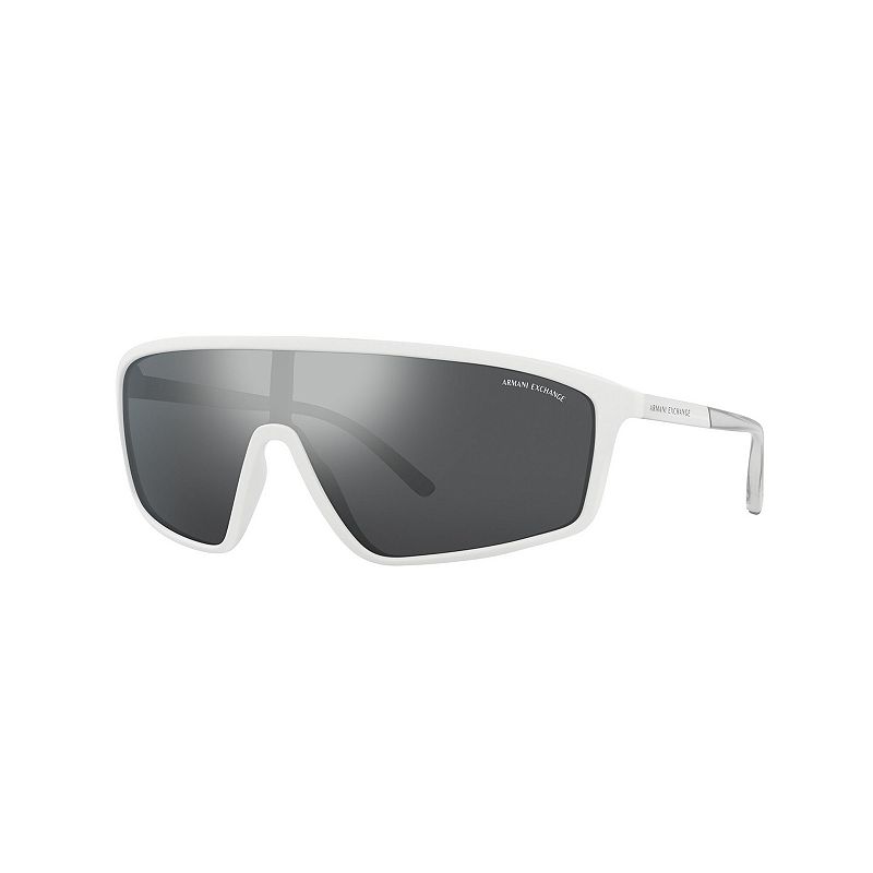 EAN 8056597585378 product image for Men's Armani Exchange AX4119S 54mm Mirrored Wraparound Sunglasses, Natural | upcitemdb.com