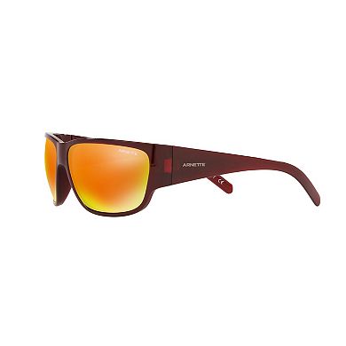 Men's Arnette Wolflight AN4280 63 mm Red Wraparound Sunglasses