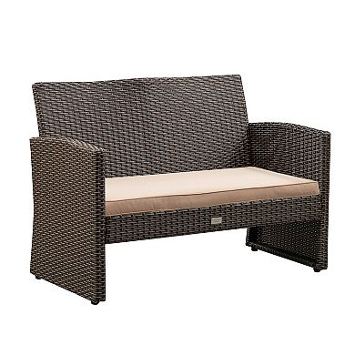 Belkene Home Ashville Wicker Patio 4-piece Set