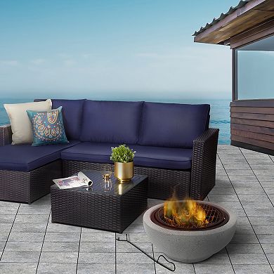 Outdoor Concrete Wood Burning Fire Pit