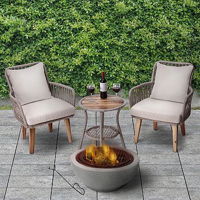 Outdoor Concrete Wood Burning Fire Pit
