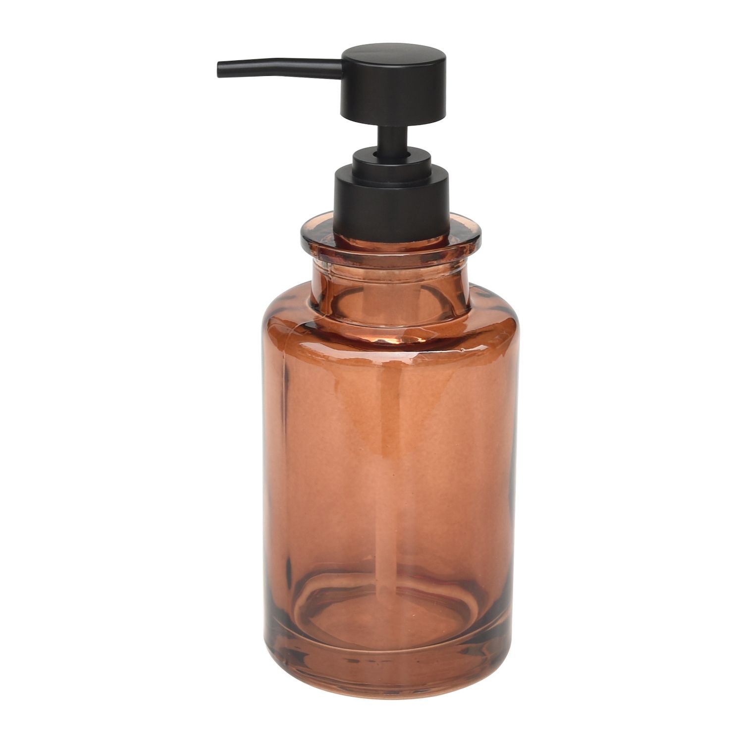 Mdesign Plastic Kitchen Sink Countertop Hand Soap Dispenser - Clear/bronze  : Target