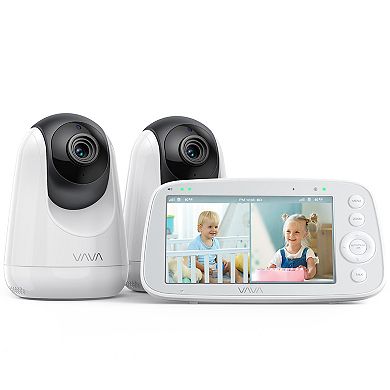 VAVA Split-View 5-Inch 720P Video Baby Monitor with 2 Cameras