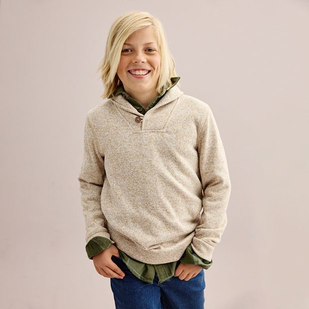 Boys 8-20 Sonoma Goods For Life® Shawl Neck Sweater in Regular & Husky