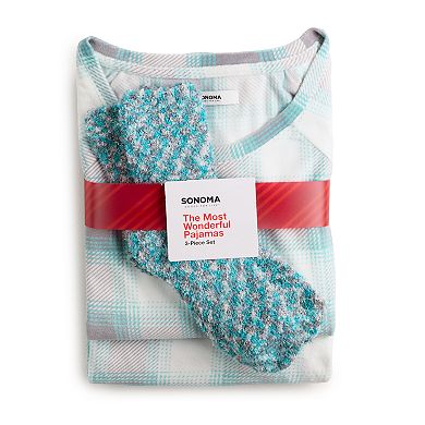 Pyjama Femme Sonoma - Set Très Doux - Motif Multicolore Thème Vacances - Taille S - Fabriqué En Chine