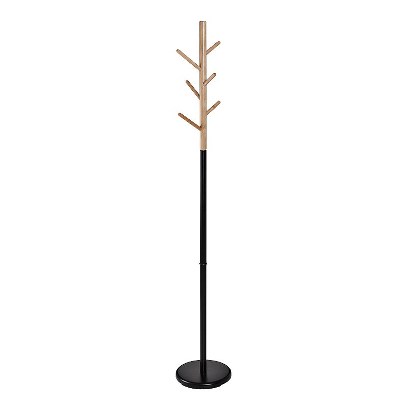 Honey-Can-Do Modern Freestanding Coat Tree Stand, Natural