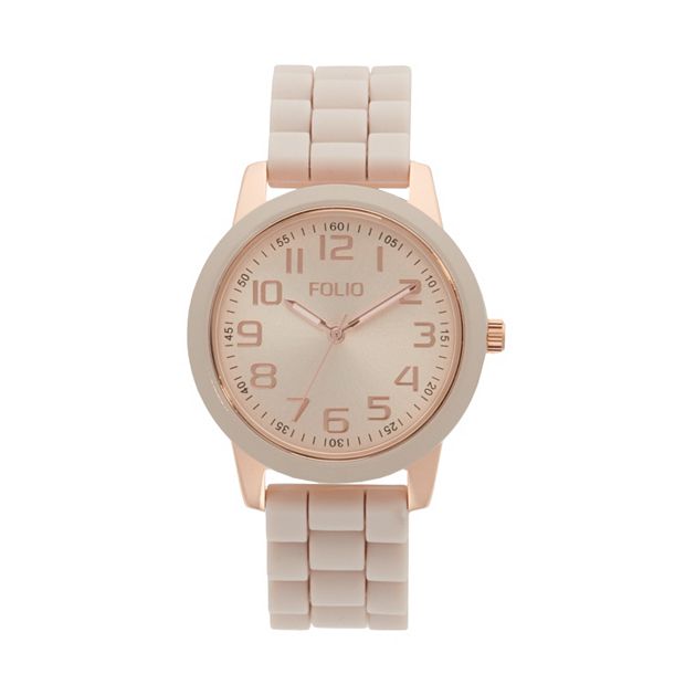 Kohls rose best sale gold watch