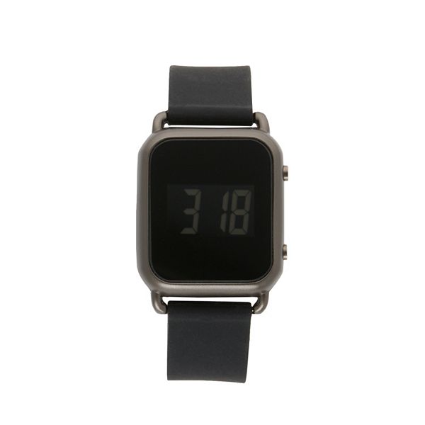 women's black silicone watch