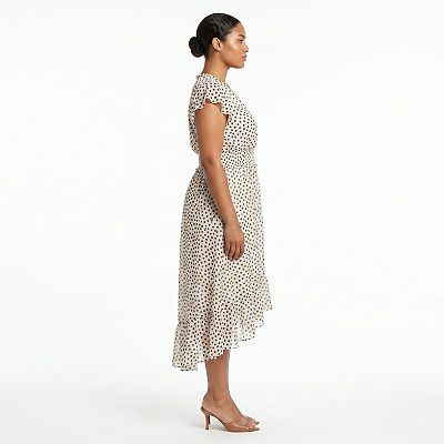 sachin and babi light blue dress Pastel Floral Chiffon Strapless Ruffle Mini Dress