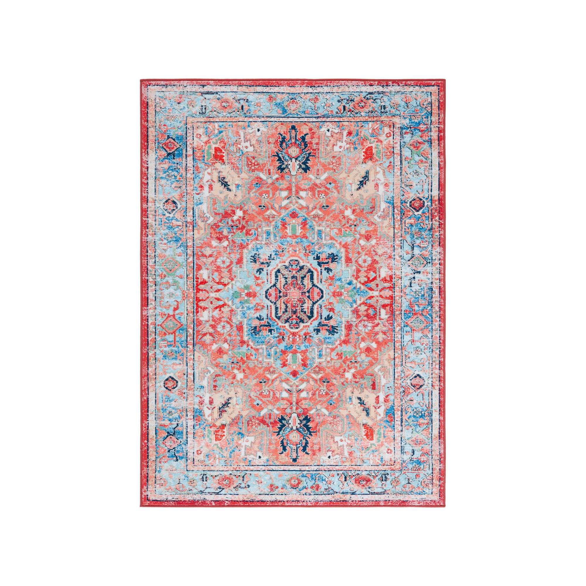 Safavieh Riviera Kercher Square Rug, Light Blue Red