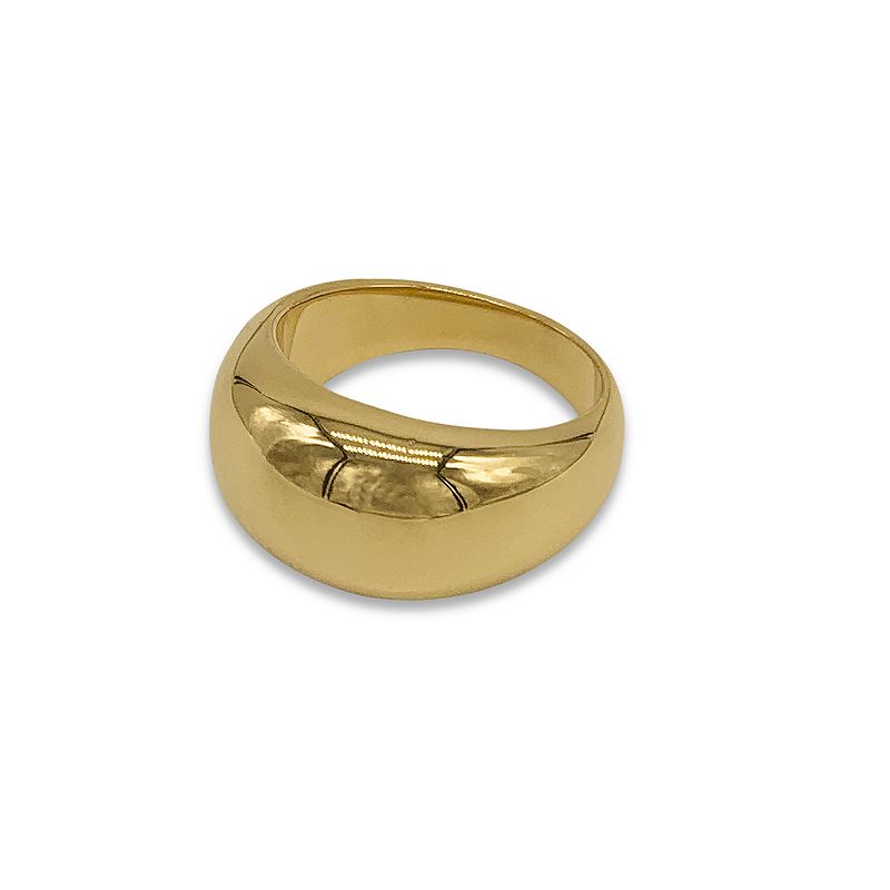 68658127 Adornia 14k Gold Plated Stainless Steel Dome Ring, sku 68658127