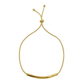 Adornia 14k Gold Plated Bar Lariat Bracelet