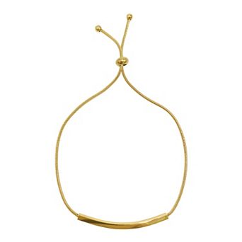 Adornia 14k Gold Plated Bar Lariat Bracelet
