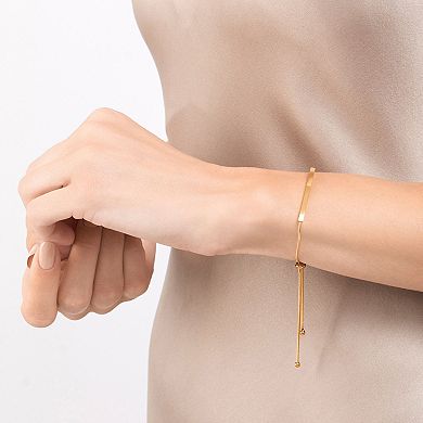 Adornia 14k Gold Plated Bar Lariat Bracelet