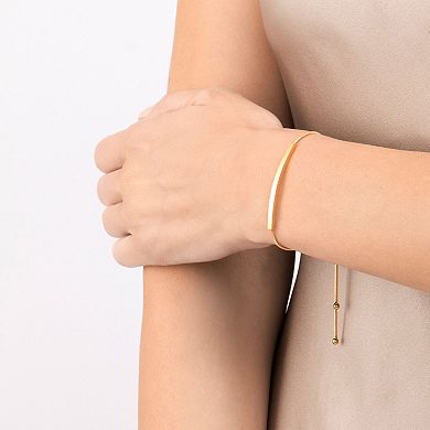 Adornia 14k Gold Plated Bar Lariat Bracelet