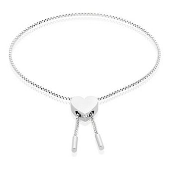 Adornia Silver Tone Heart Bracelet