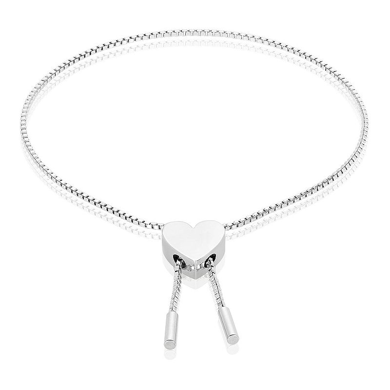 49134376 Adornia Silver Tone Heart Bracelet, Womens, Size:  sku 49134376
