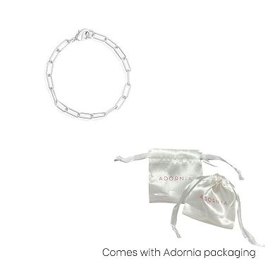 Adornia 14k Gold Plated Paper Clip Chain Bracelet