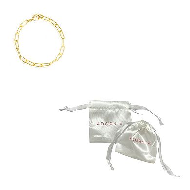 Adornia 14k Gold Plated Paper Clip Chain Bracelet