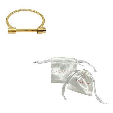 Adornia 14k Gold Plated Stainless Steel Screw Cuff Bracelet