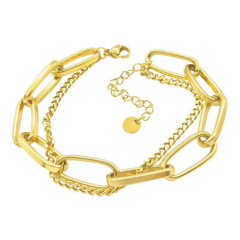61357243 Adornia 14k Gold Plated Stainless Steel Oversized  sku 61357243