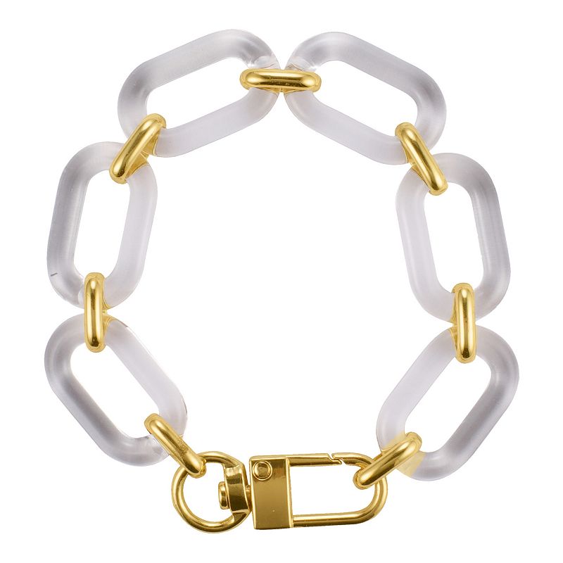 Adornia 14k Gold Plated Lucite Statement Chain Bracelet, Womens, Size: 7.