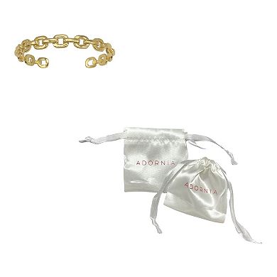 Adornia 14k Gold Plated Chain Link Cuff Bracelet
