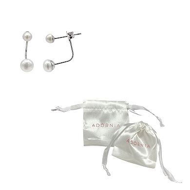 Adornia Stainless Steel Freshwater Cultured Pearl Jacket Earrings