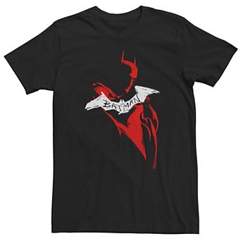 Big & Tall DC Comic Batman Red Spray Paint Bat Symbol Tee