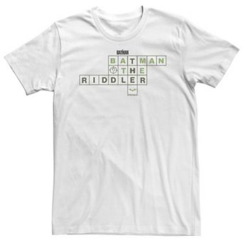 Big & Tall DC Comic Batman Crossword Riddle Tee