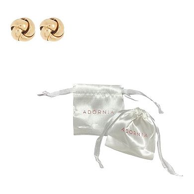 Adornia Silver Tone Knot Stud Earrings