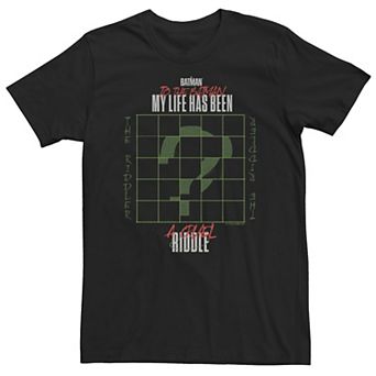 Big & Tall DC Batman To The Batman My Life Has Been A Cruel Riddle Tee