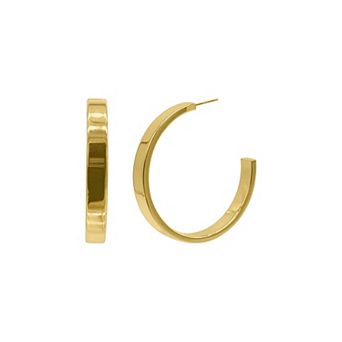 Adornia 14k Gold Plated Hoop Earrings