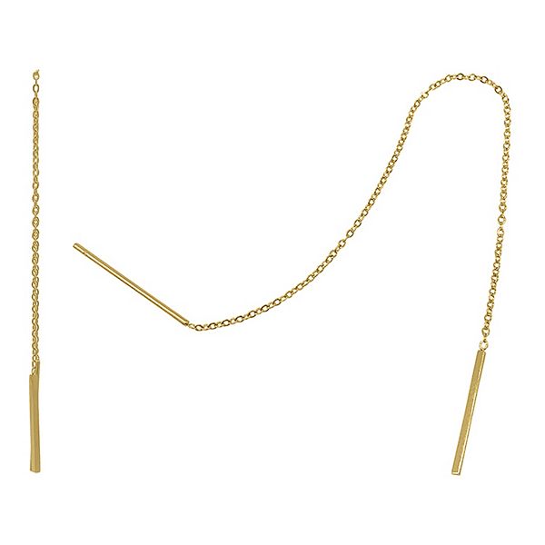 Adornia 14k Gold Plated Threader Earrings