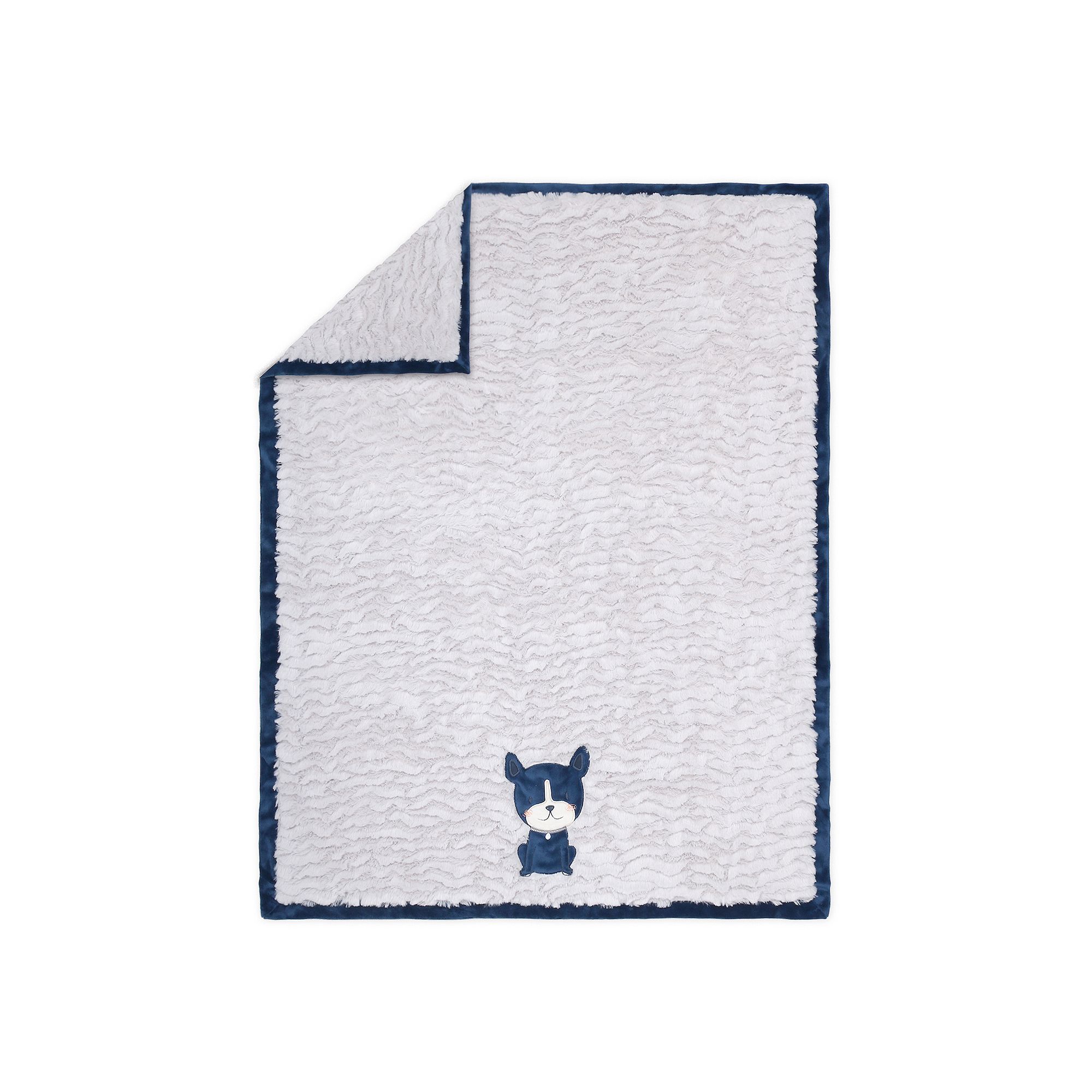 The Peanutshell Pug Life Baby Blanket, Multi