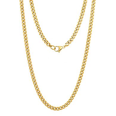Adornia Stainless Steel 5 mm Cuban Chain Necklace