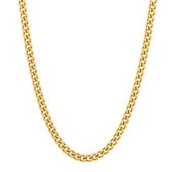 Men's Adornia Stainless Steel 5 mm Cuban Chain Necklace