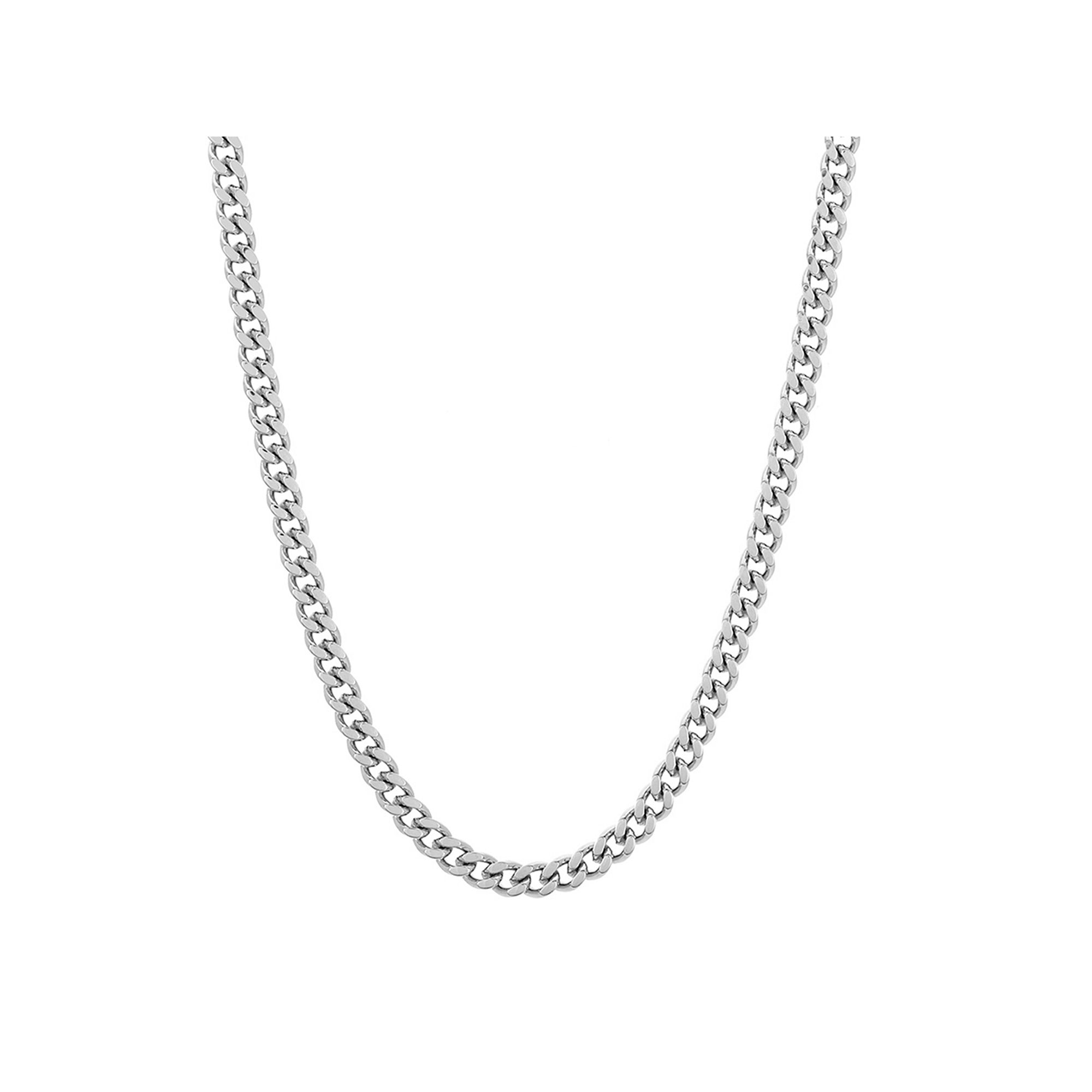 Adornia Stainless Steel 5 mm Cuban Chain Necklace, Womens, Size: 24, Si