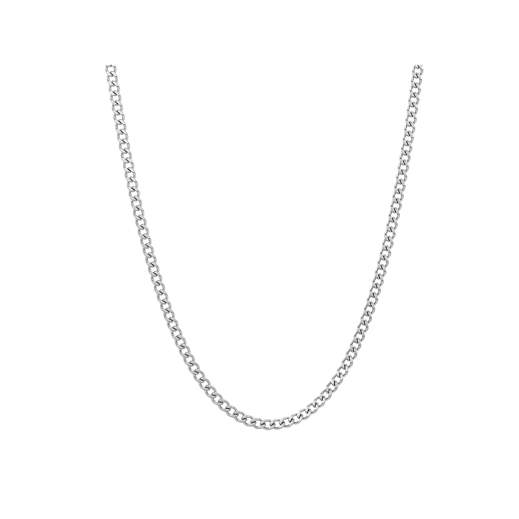 Adornia Stainless Steel 3 mm Cuban Curb Chain Necklace, Womens, Size: 24
