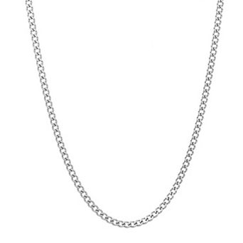 Men's Adornia Stainless Steel 3 mm Cuban Curb Chain Necklace