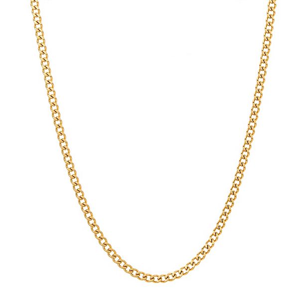 Wide Curb Chain Necklace gold – ADORNIA